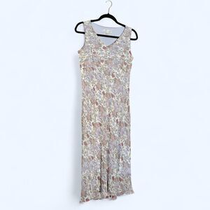 Dressbarn Y2K Women's Floral-Print Crepe Midi Dress - Size 10P